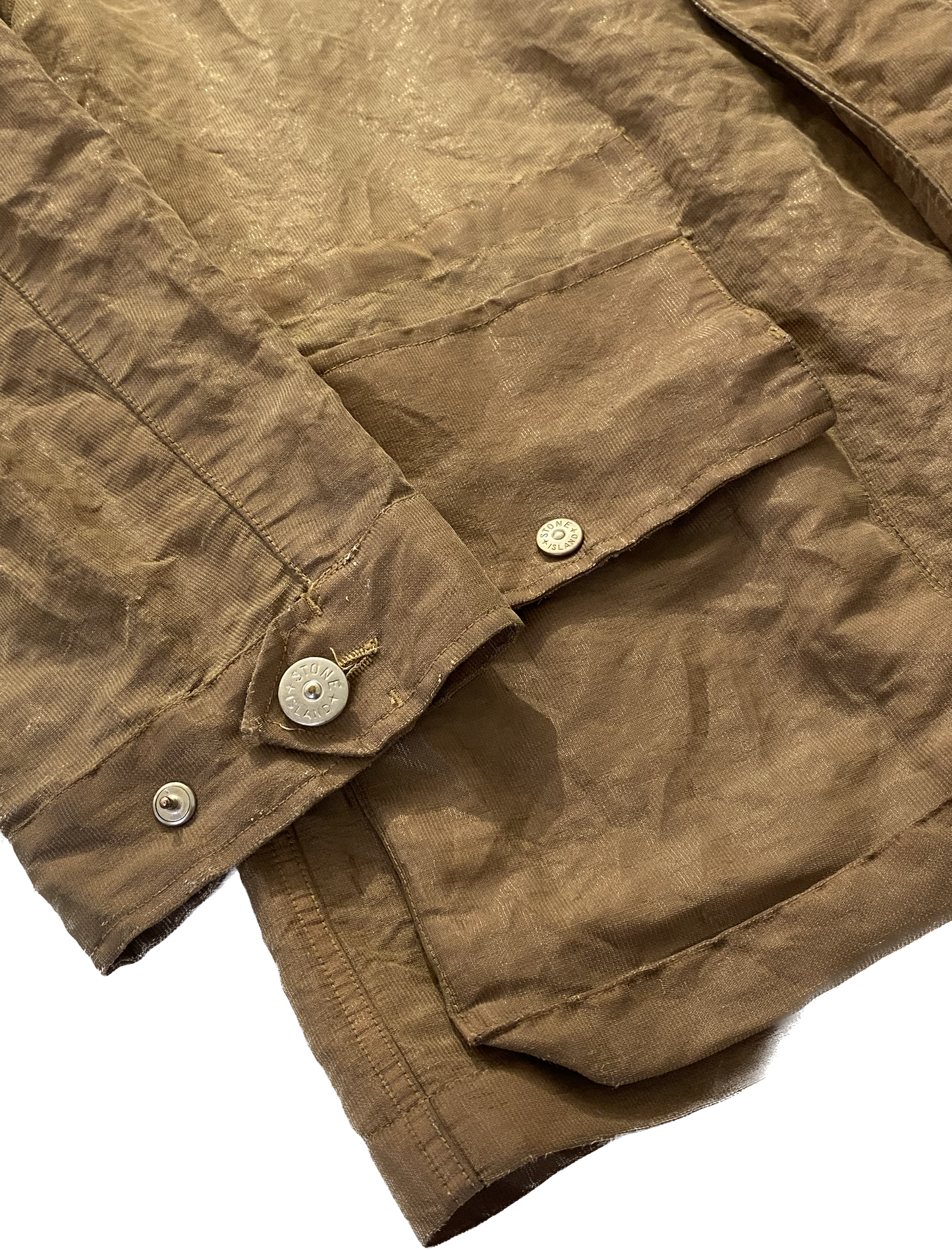 Stone Island 90´s Waxed Cotton Jacket - Brown - Medium
