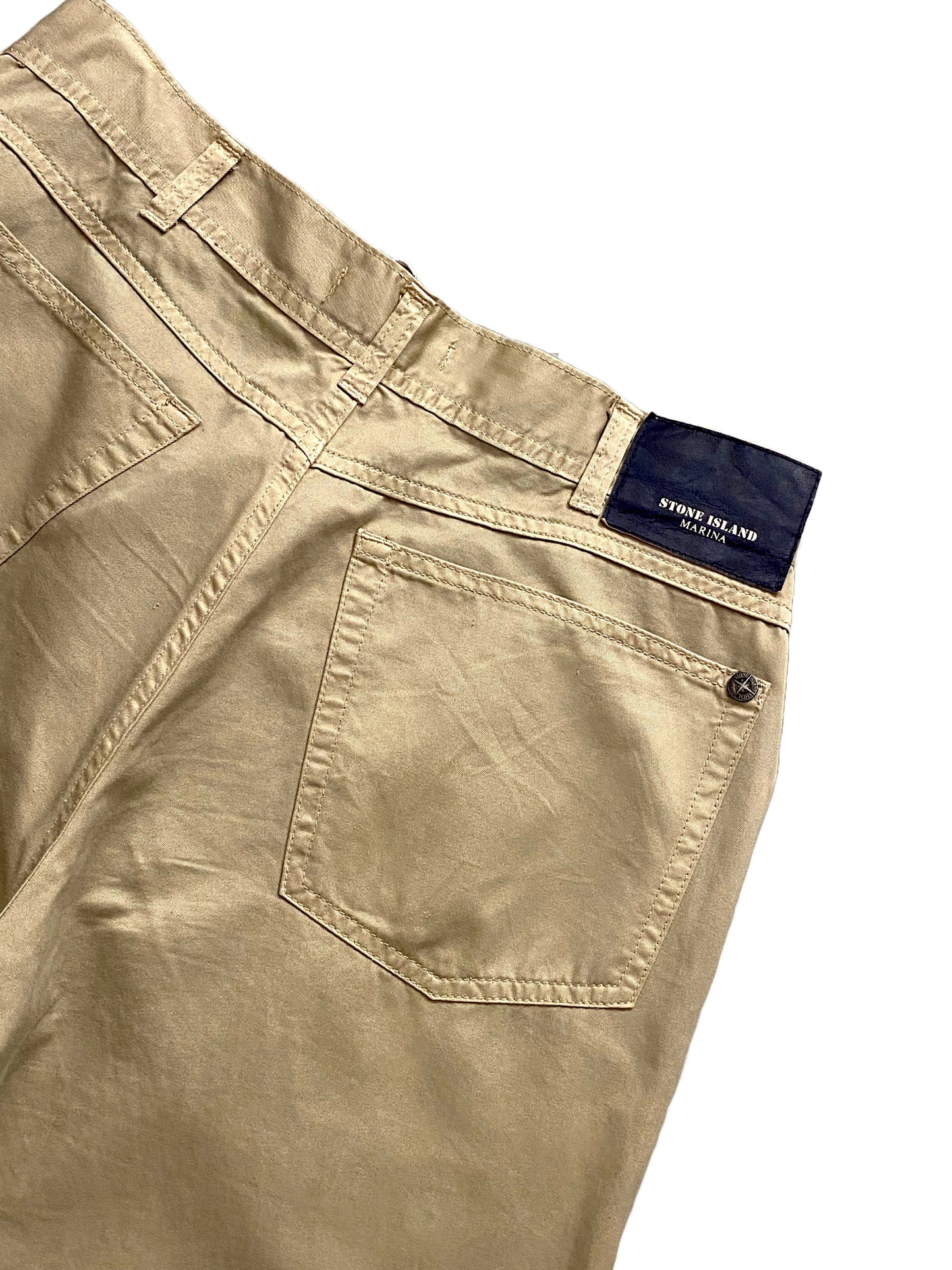 Stone Island Marina Five Pocket Trousers - Beige - Small