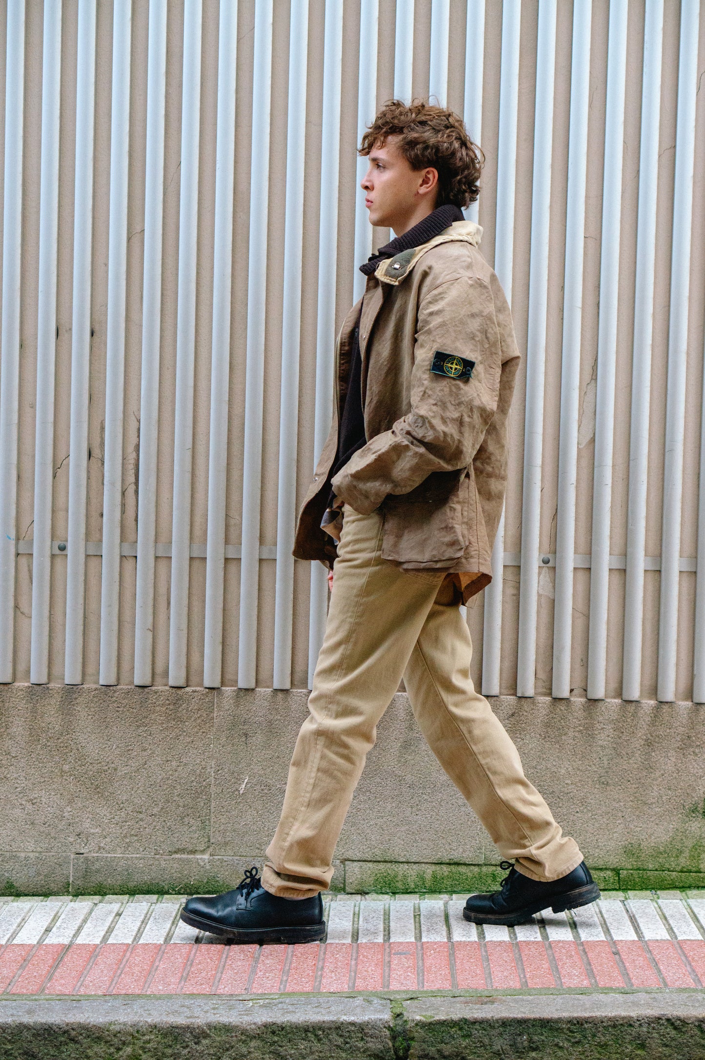 Stone Island 90´s Waxed Cotton Jacket - Brown - Medium