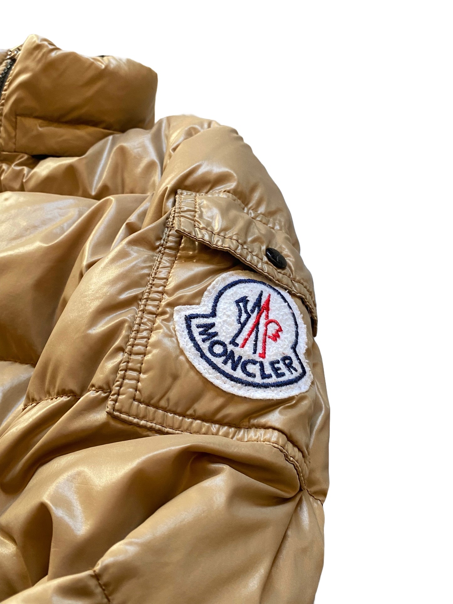 Monclera Apliquéd Quilted Shell Down Jacket - Brown - Small (2)
