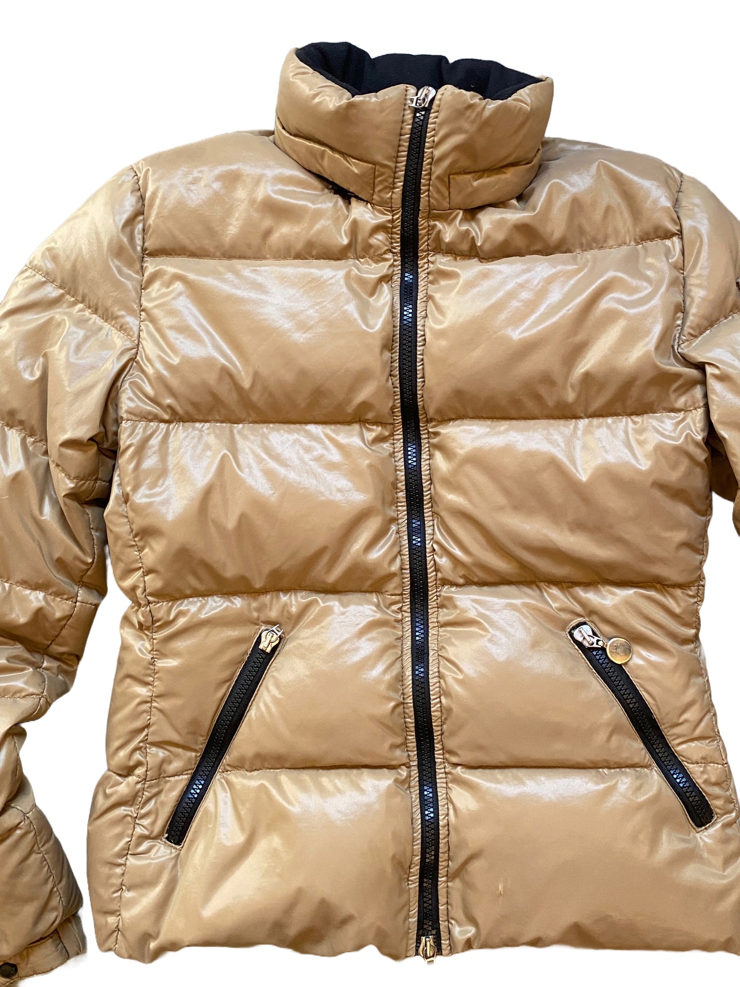 Monclera Apliquéd Quilted Shell Down Jacket - Brown - Small (2)