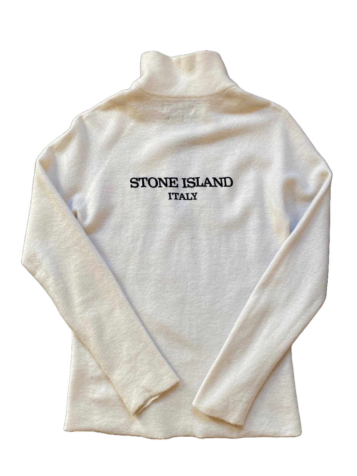 Stone Island Wool Half Zip Jumper - Beige - Small