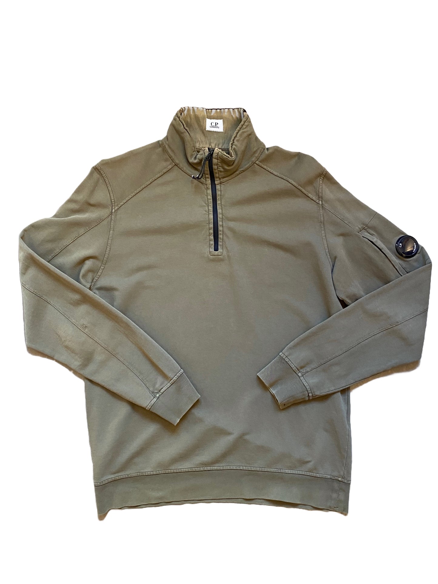 C.P Half Zip Sweatshirt - Green - Large
