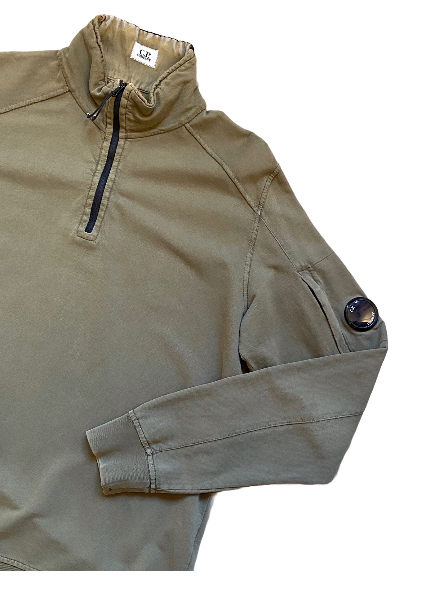 C.P Half Zip Sweatshirt - Green - Large