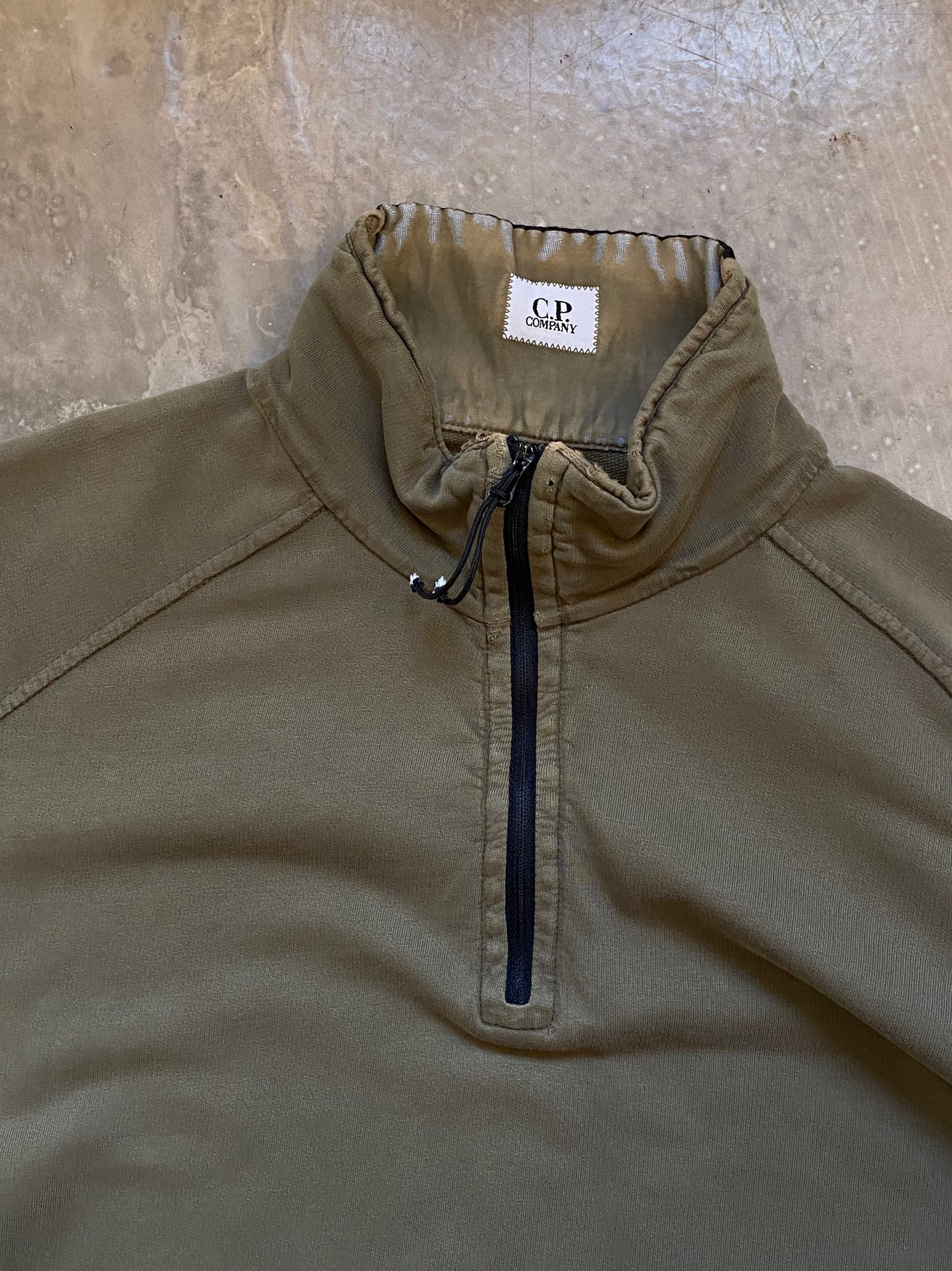 C.P Half Zip Sweatshirt - Green - Large