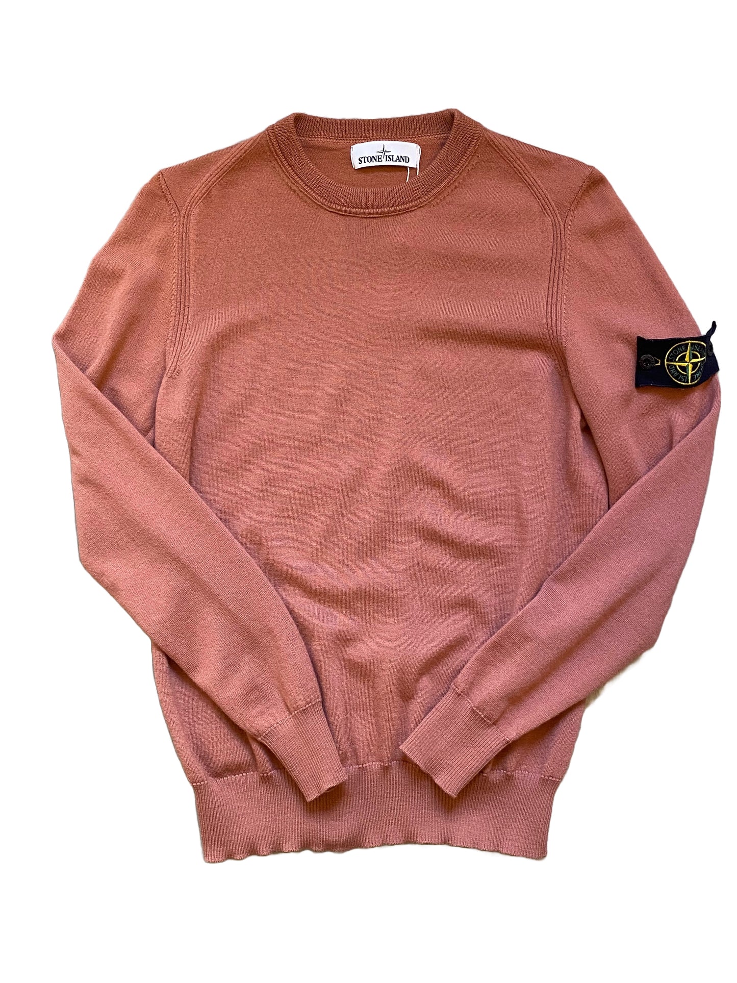 Stone Island Wool Sweater - Salmon Pink -Medium