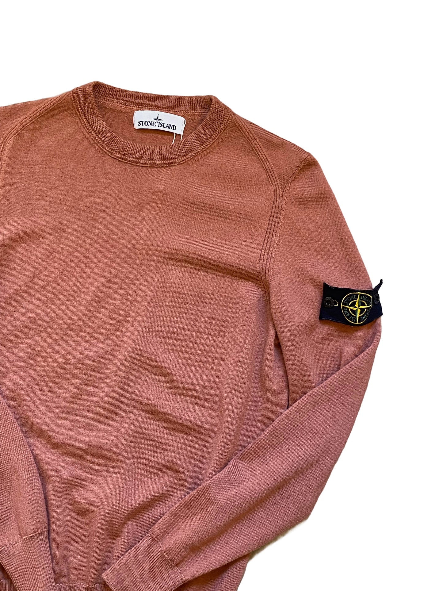 Stone Island Wool Sweater - Salmon Pink -Medium