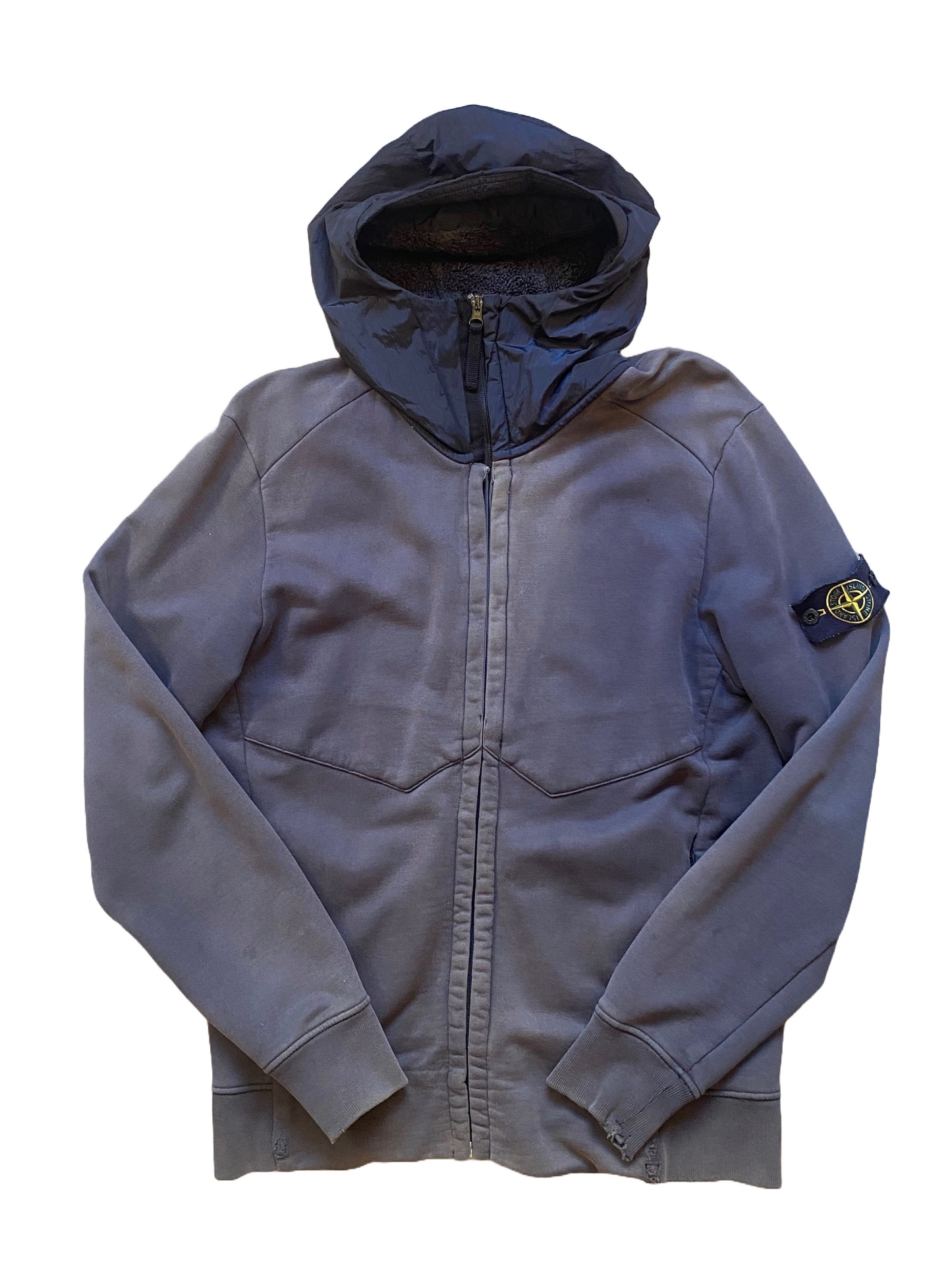 Stone Island Nylon Hoodie - Faded Black - Large