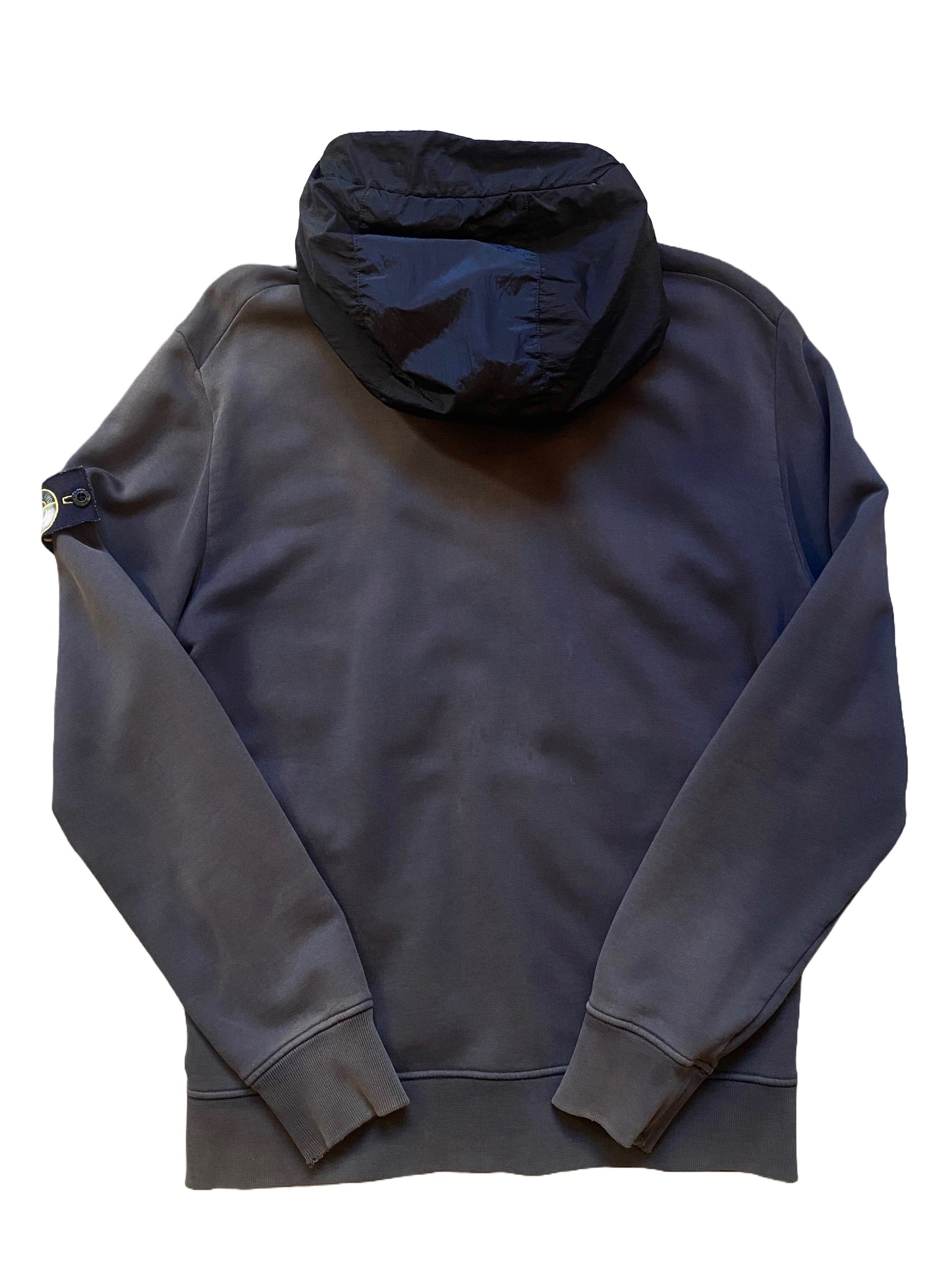 Stone Island Nylon Hoodie - Faded Black - Large