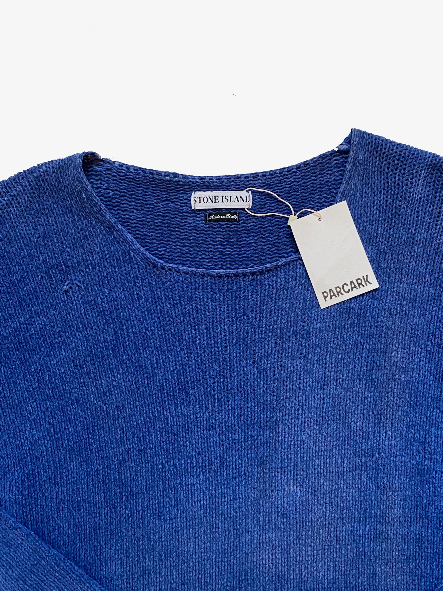 Stone Island 90´s Vintage Knit 100% Cotton Chenille - Faded Blue - Large