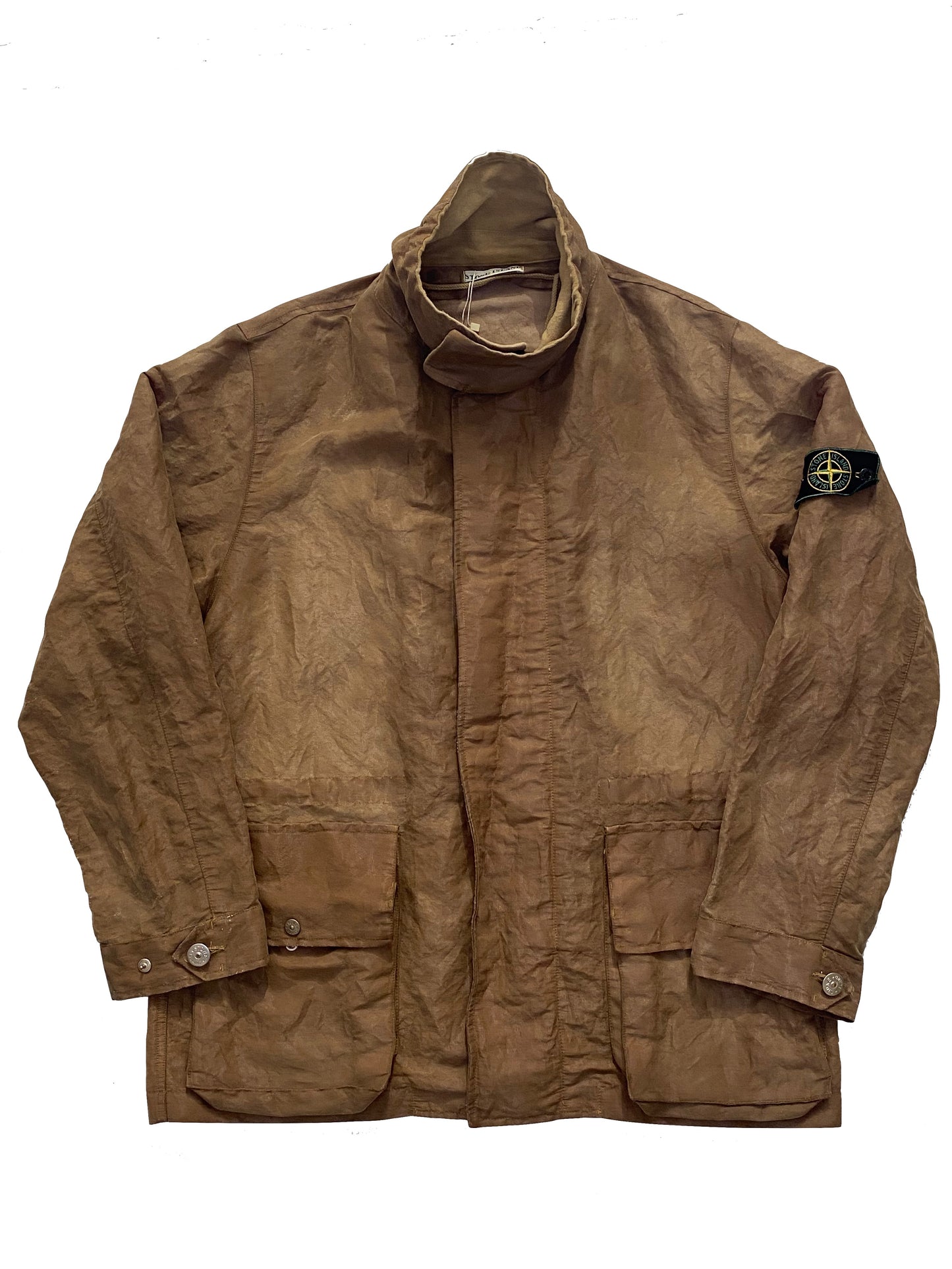 Stone Island 90´s Waxed Cotton Jacket - Brown - Medium