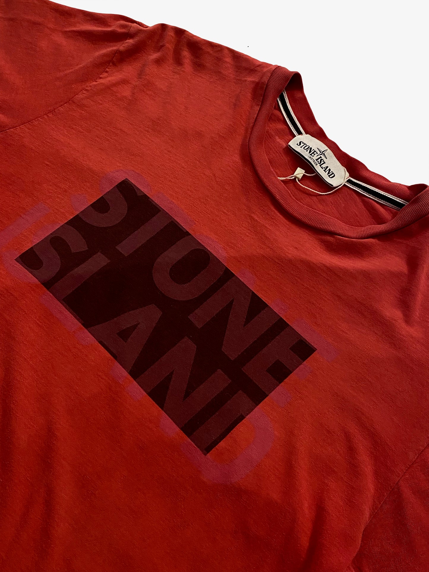 Stone Island Graphic Name Logo - Red - Medium
