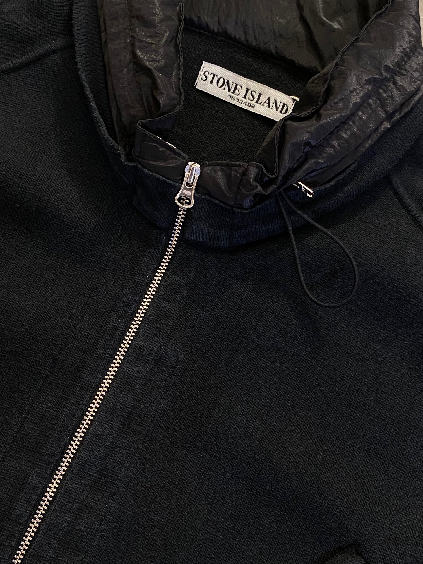 Stone Island Full Zip Cardigan in Cotton - Black - Extra Large