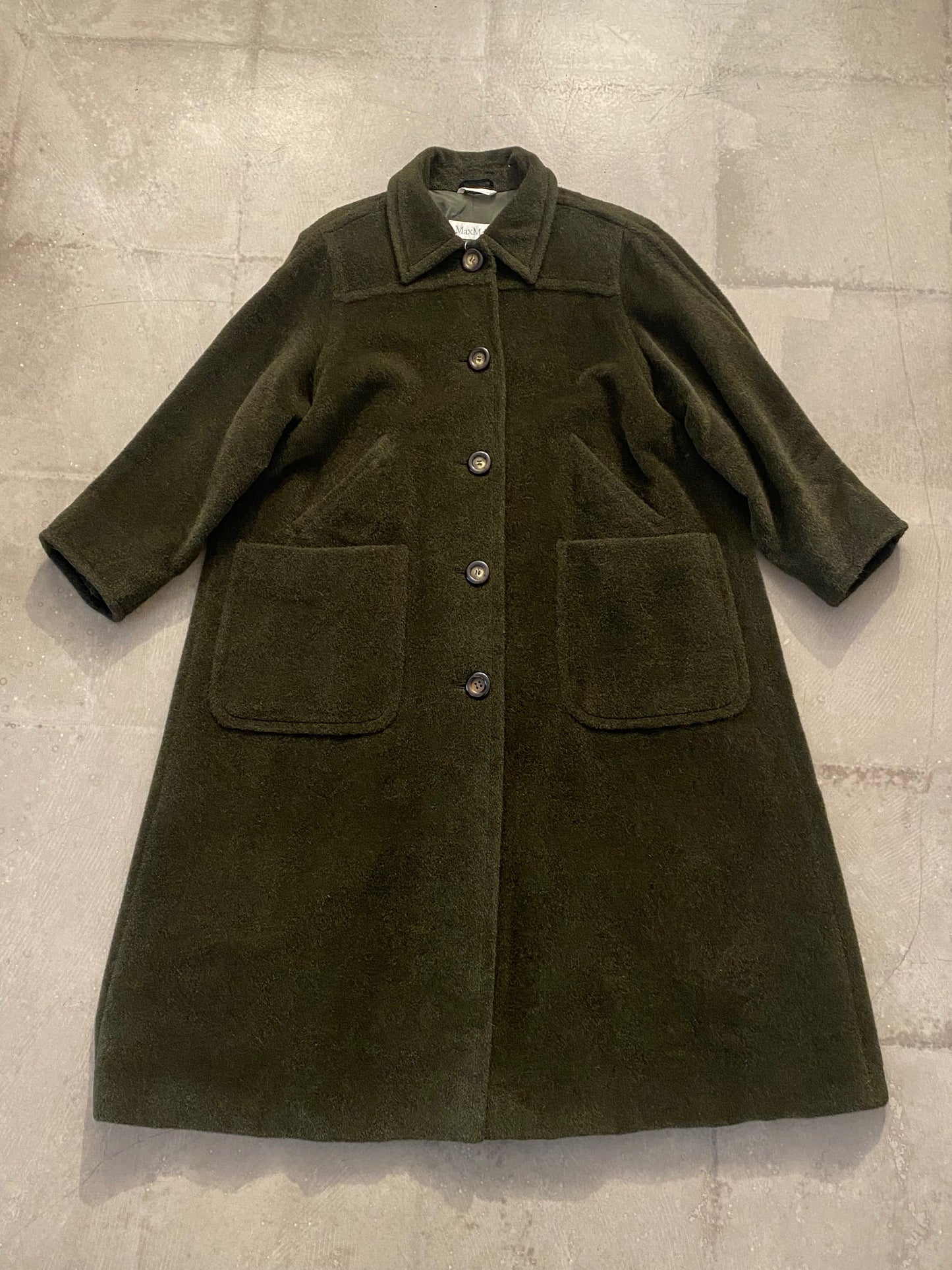 Max Mara Maxi Coat - Green - Large