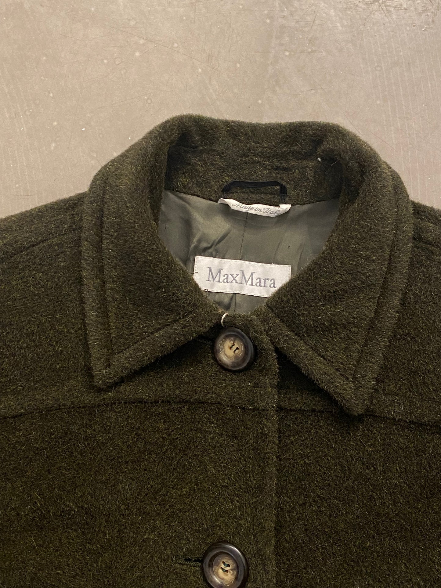 Max Mara Maxi Coat - Green - Large