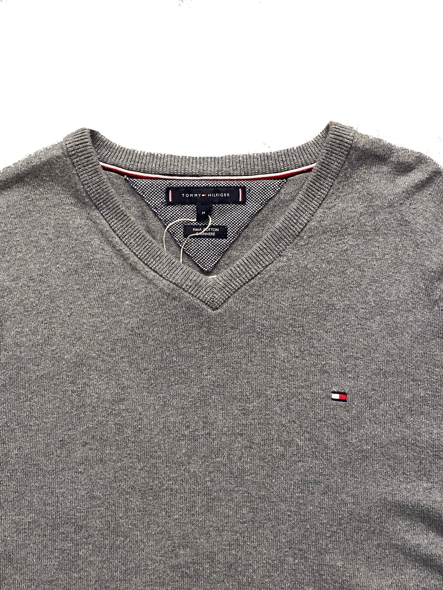 Tommy Hilfiger V-Neck Knitwear - Grey Medium