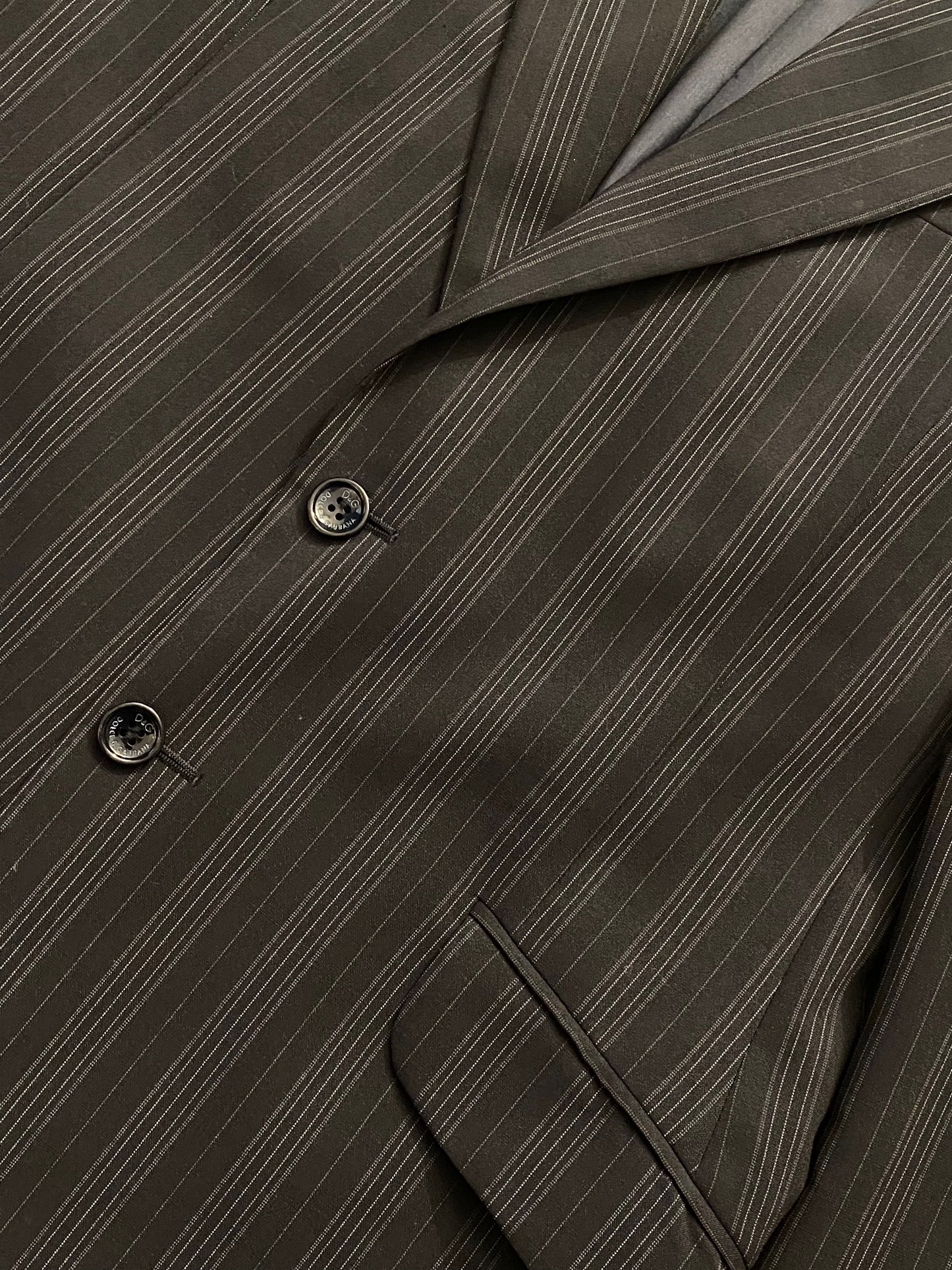 Dolce & Gabbana Pin Stripe Suit - Navy Blue - Medium