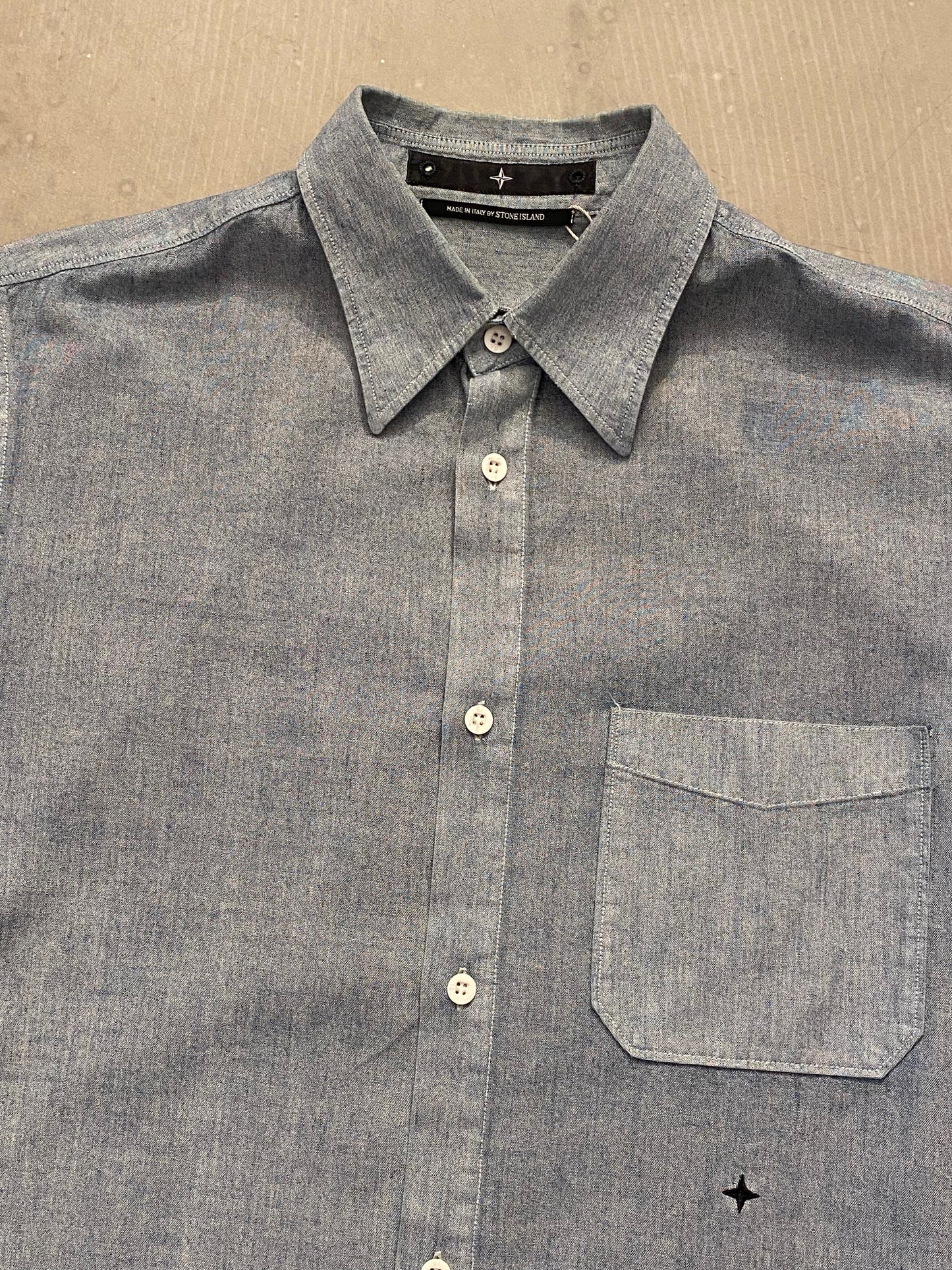 Stone Island Denim Shirt - Blue - Medium