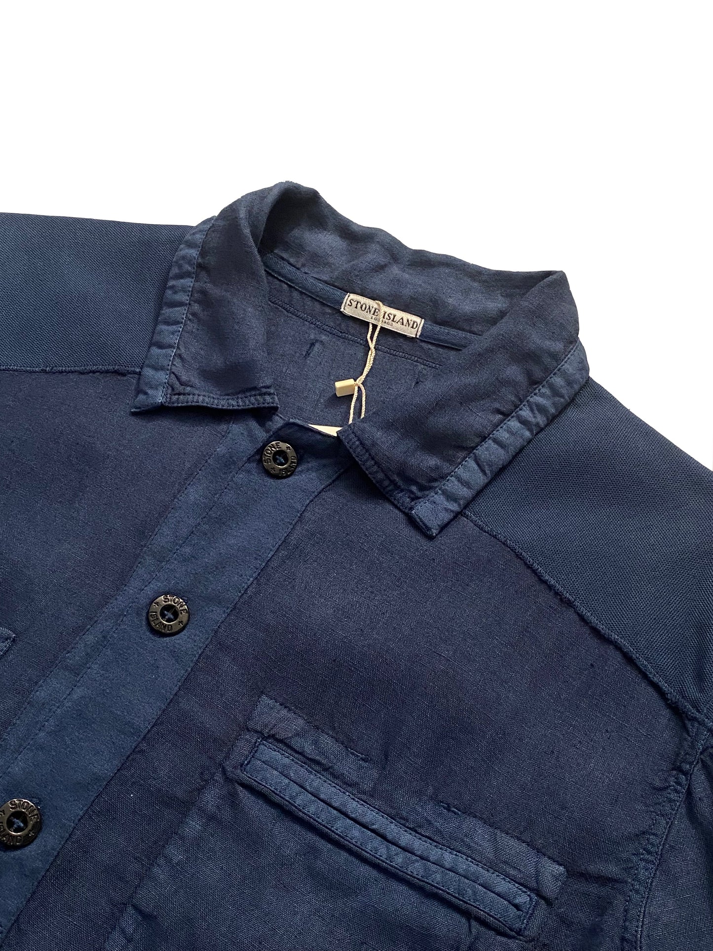 Stone Island Short Sleeves Shirt - Navy Blue - Extra Large