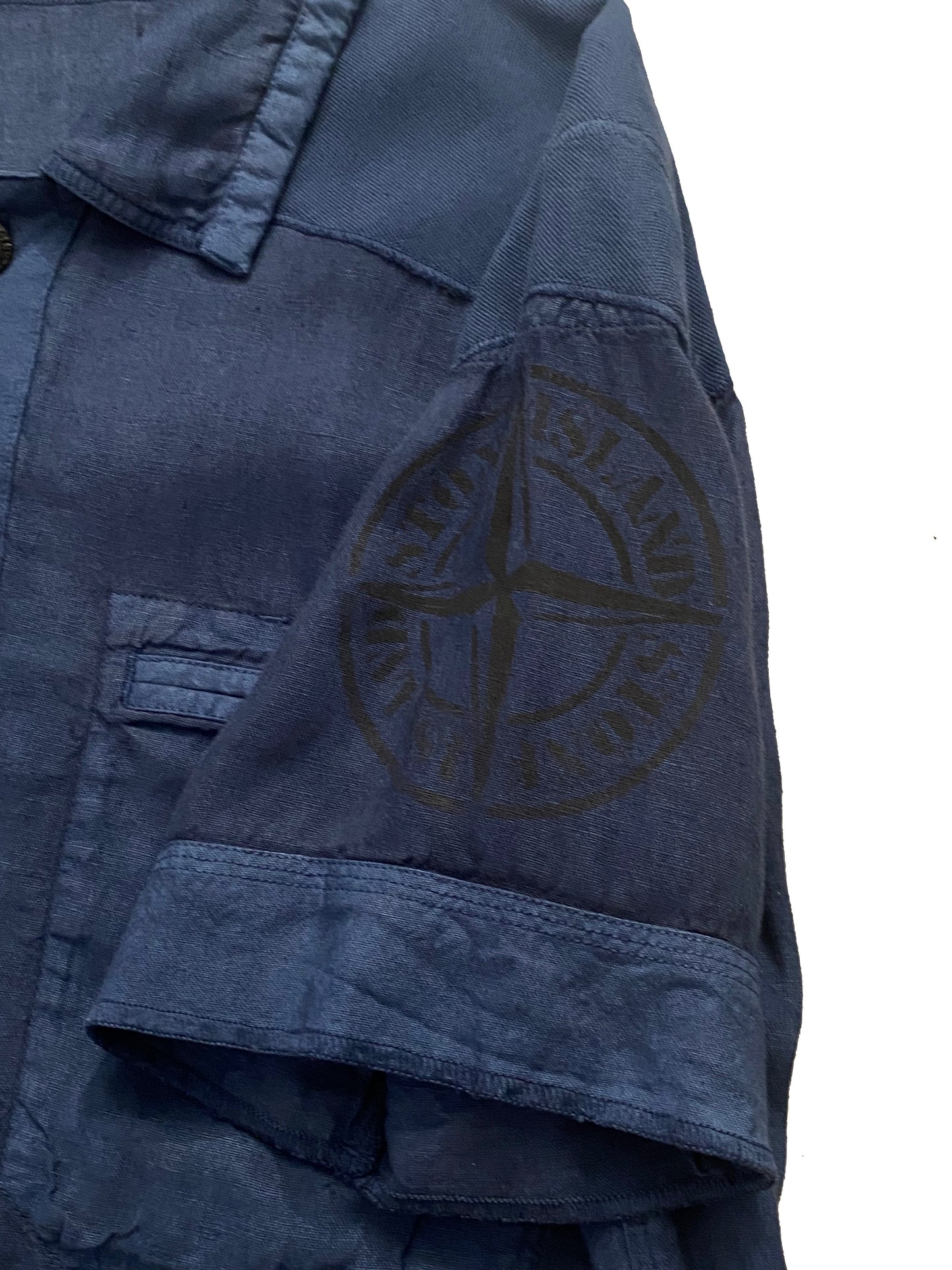 Stone Island Short Sleeves Shirt - Navy Blue - Extra Large