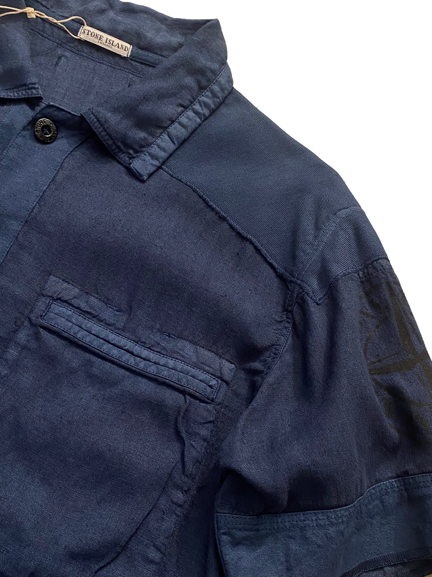Stone Island Short Sleeves Shirt - Navy Blue - Extra Large