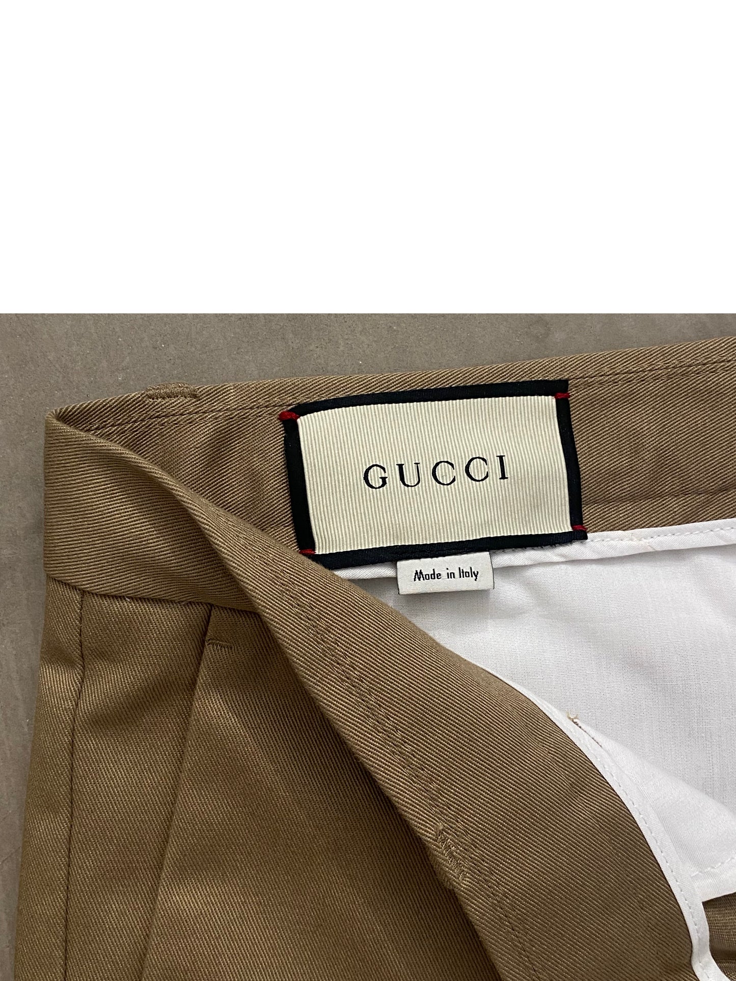 Gucci Cotton Drill Trousers - Light Brown - Large