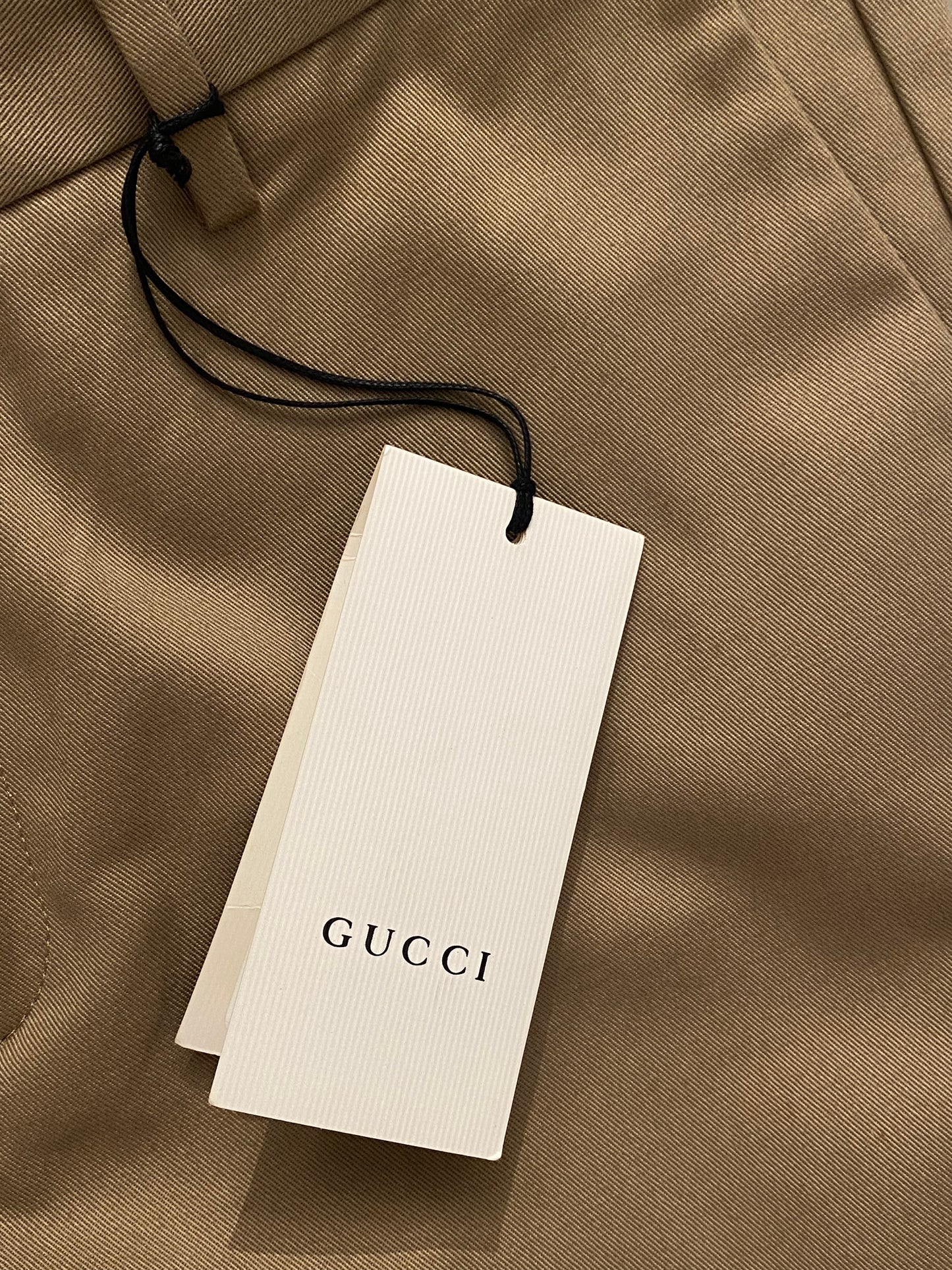 Gucci Cotton Drill Trousers - Light Brown - Large