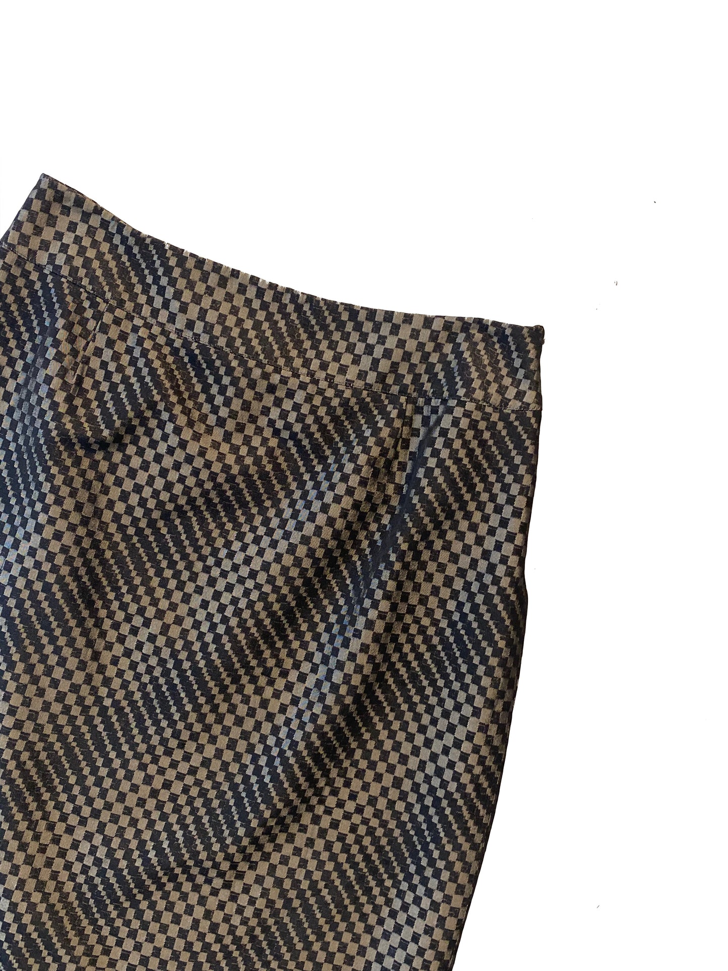 Curated Vintage Print Skirt - Brown - Medium