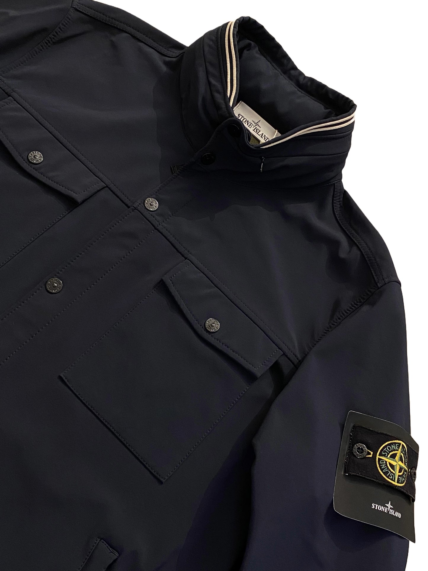Stone Island Light Soft Shell - Navy Blue - Doble Extra Large