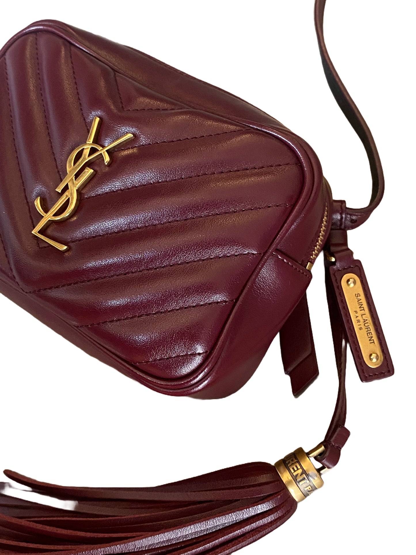 Saint Laurent Lou Camera Bag - Burgundy
