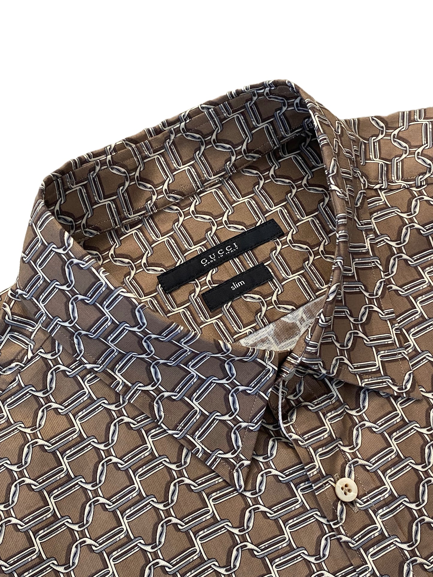 Gucci Horsebit Print Shirt - Brown - Extra Large