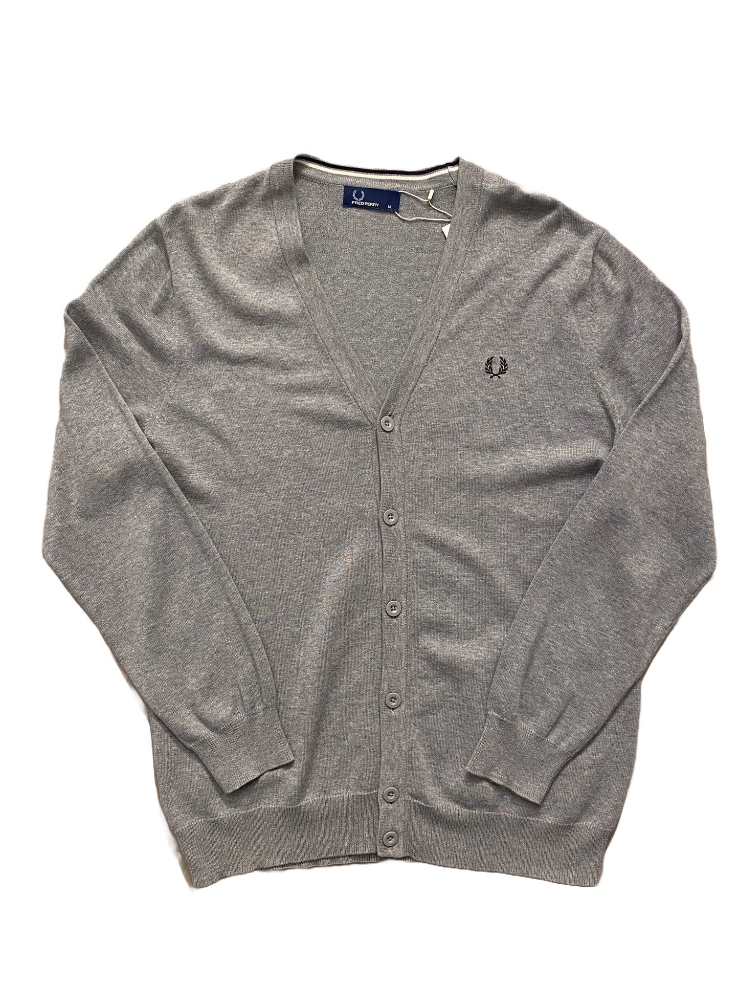 Fred Perry Cardigan - Grey - Medium