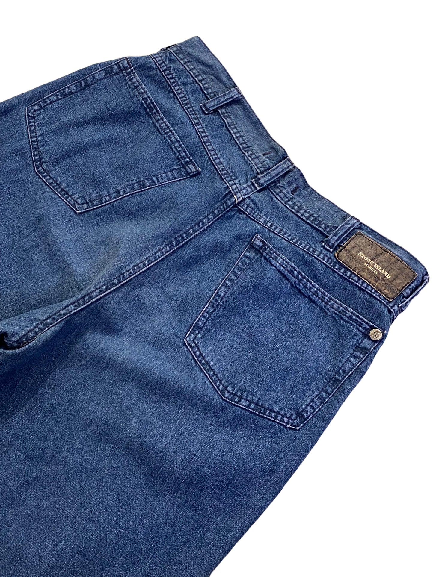 Stone Island Marina Five Pockets Denim Trousers - Blue Denim -
