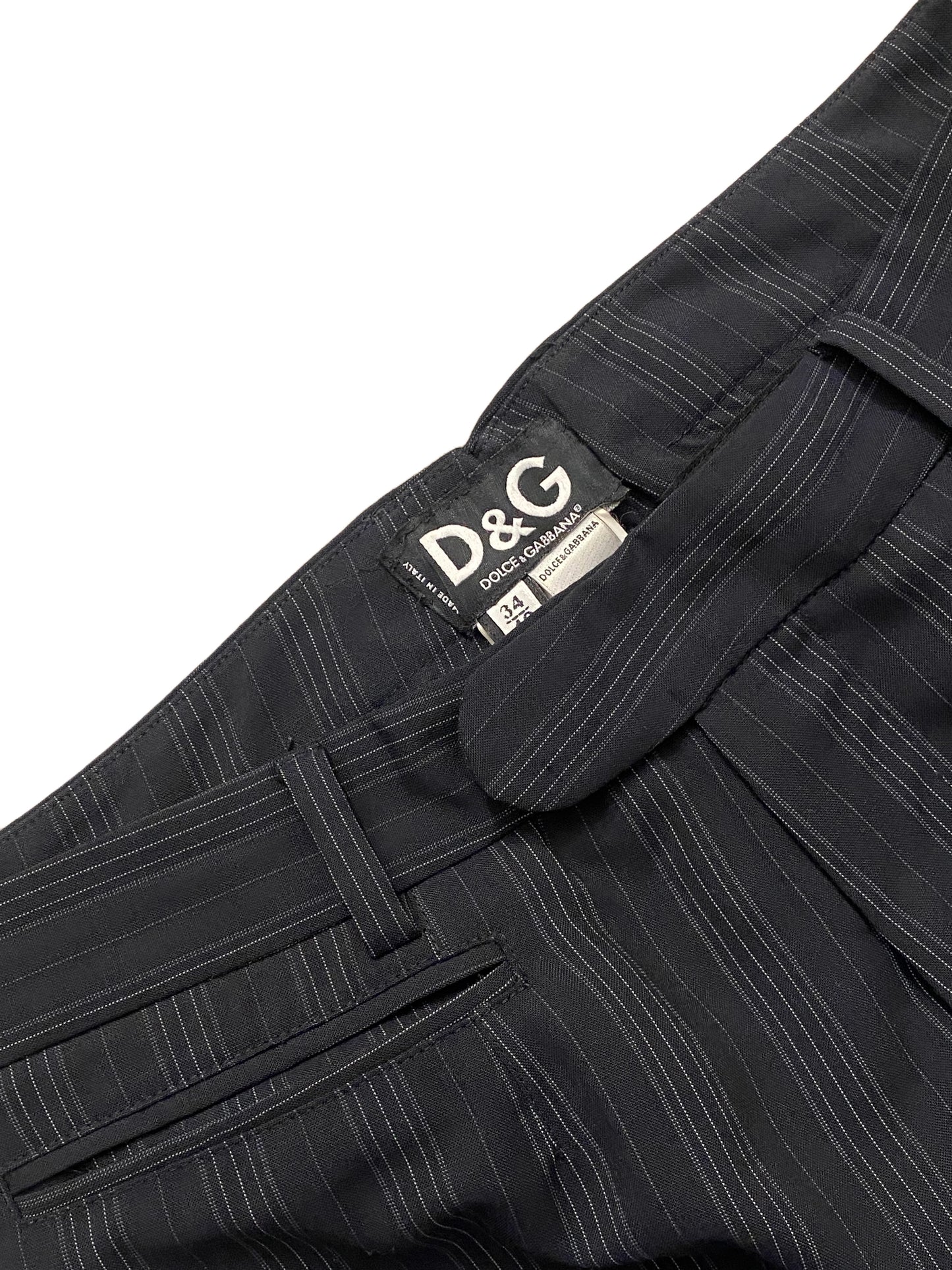 Dolce & Gabbana Pin Stripe Suit - Navy Blue - Medium