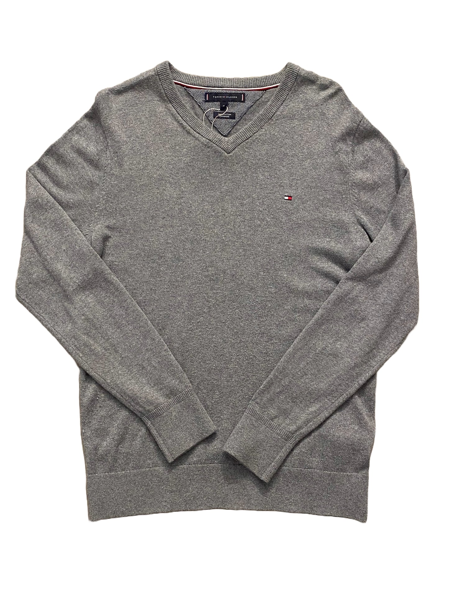 Tommy Hilfiger V-Neck Knitwear - Grey Medium