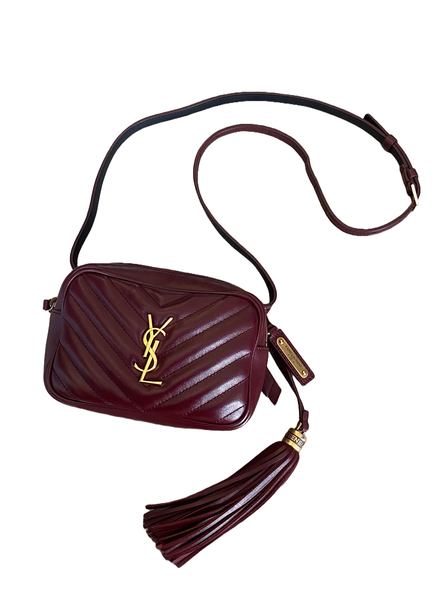 Saint Laurent Lou Camera Bag - Burgundy