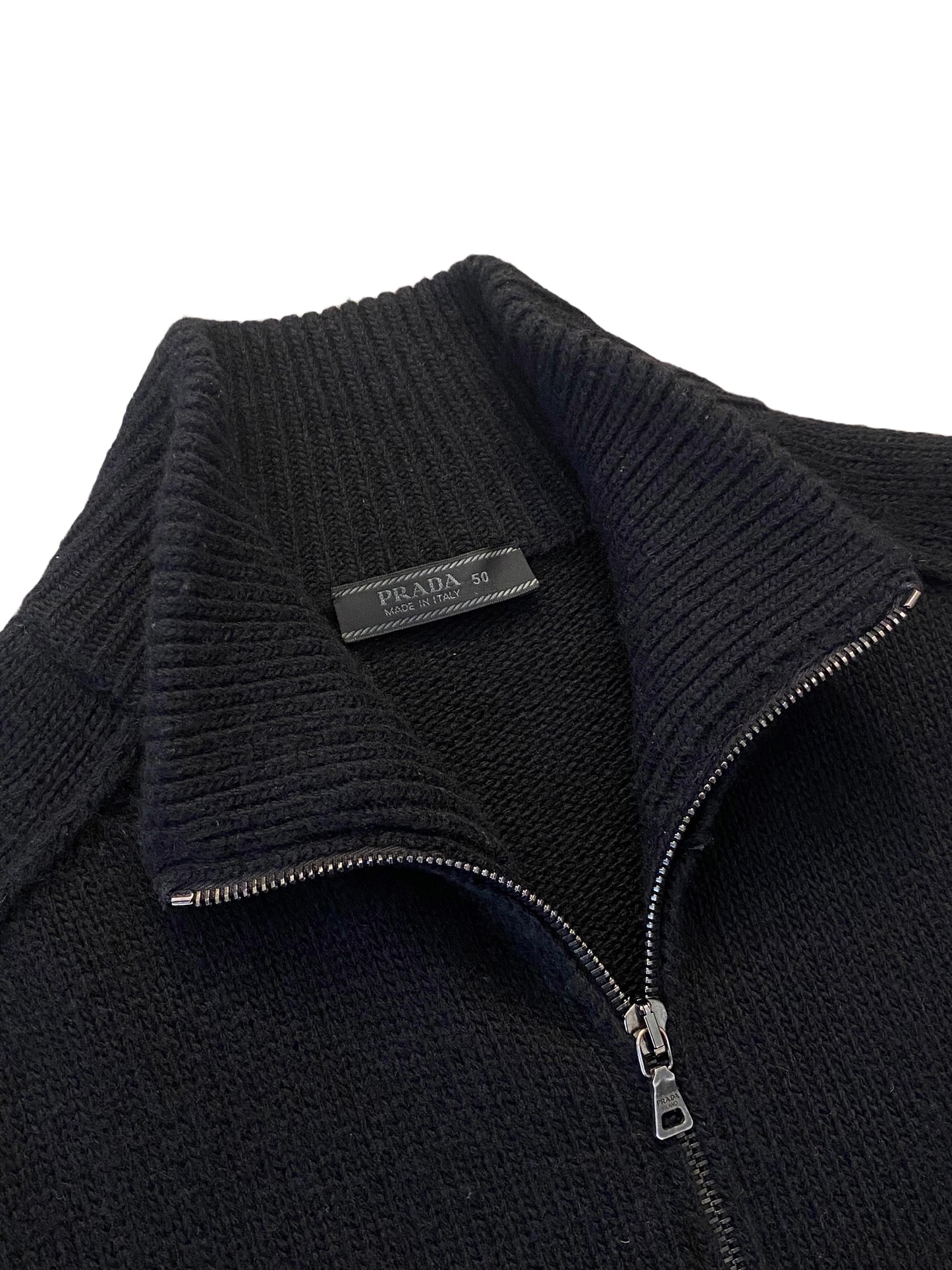 Prada Cashmere Cardigan - Black - Large