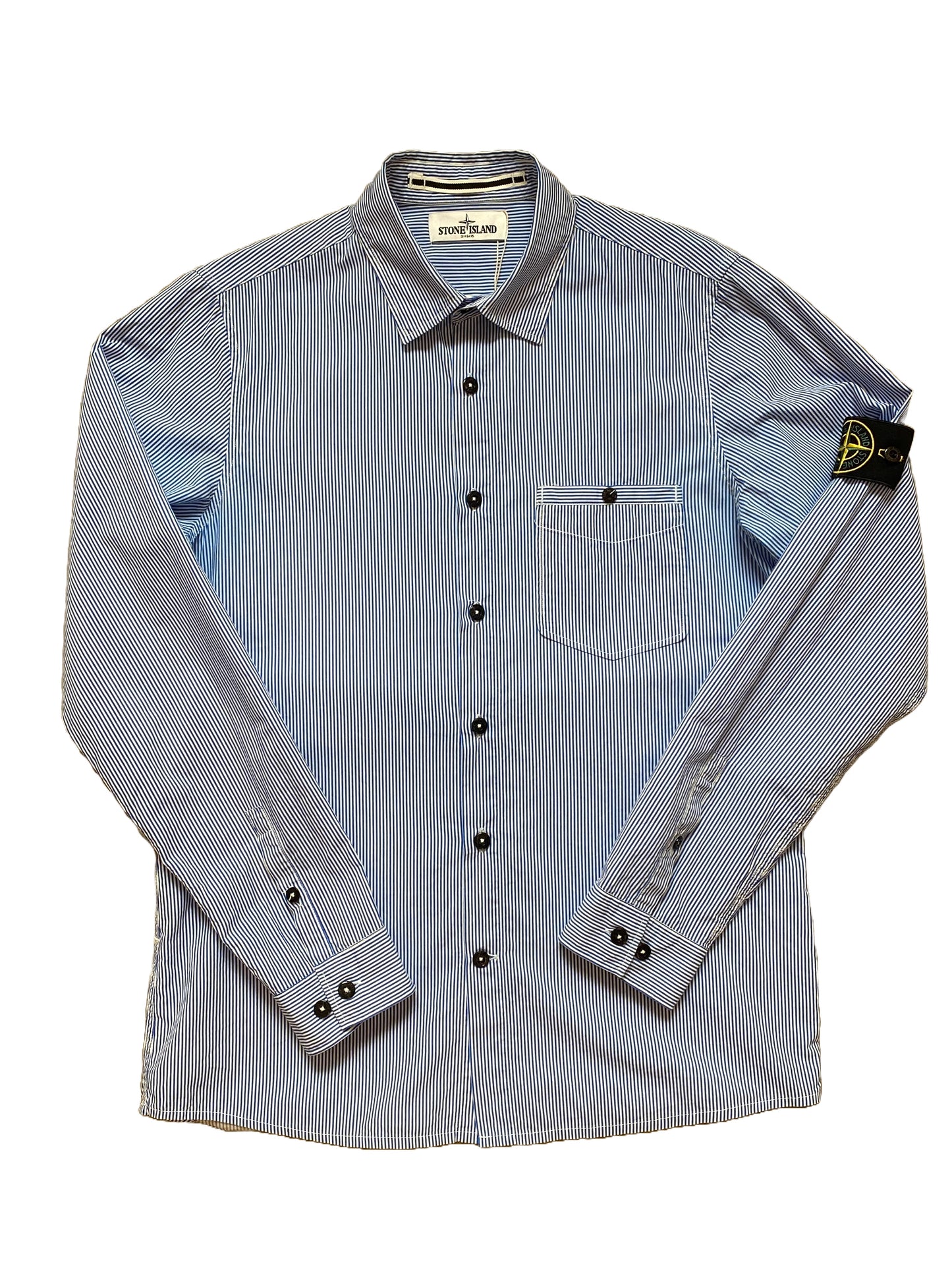 Stone Island S/S 2012 Striped Shirt - Blue - Medium