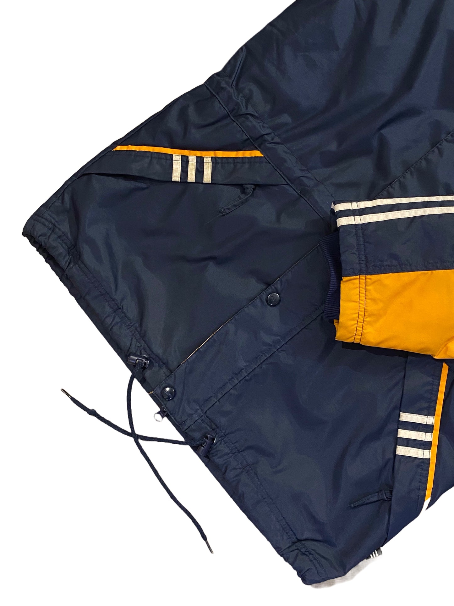 Adidas Vintage Puffer Jacket - Navy Blue - Large