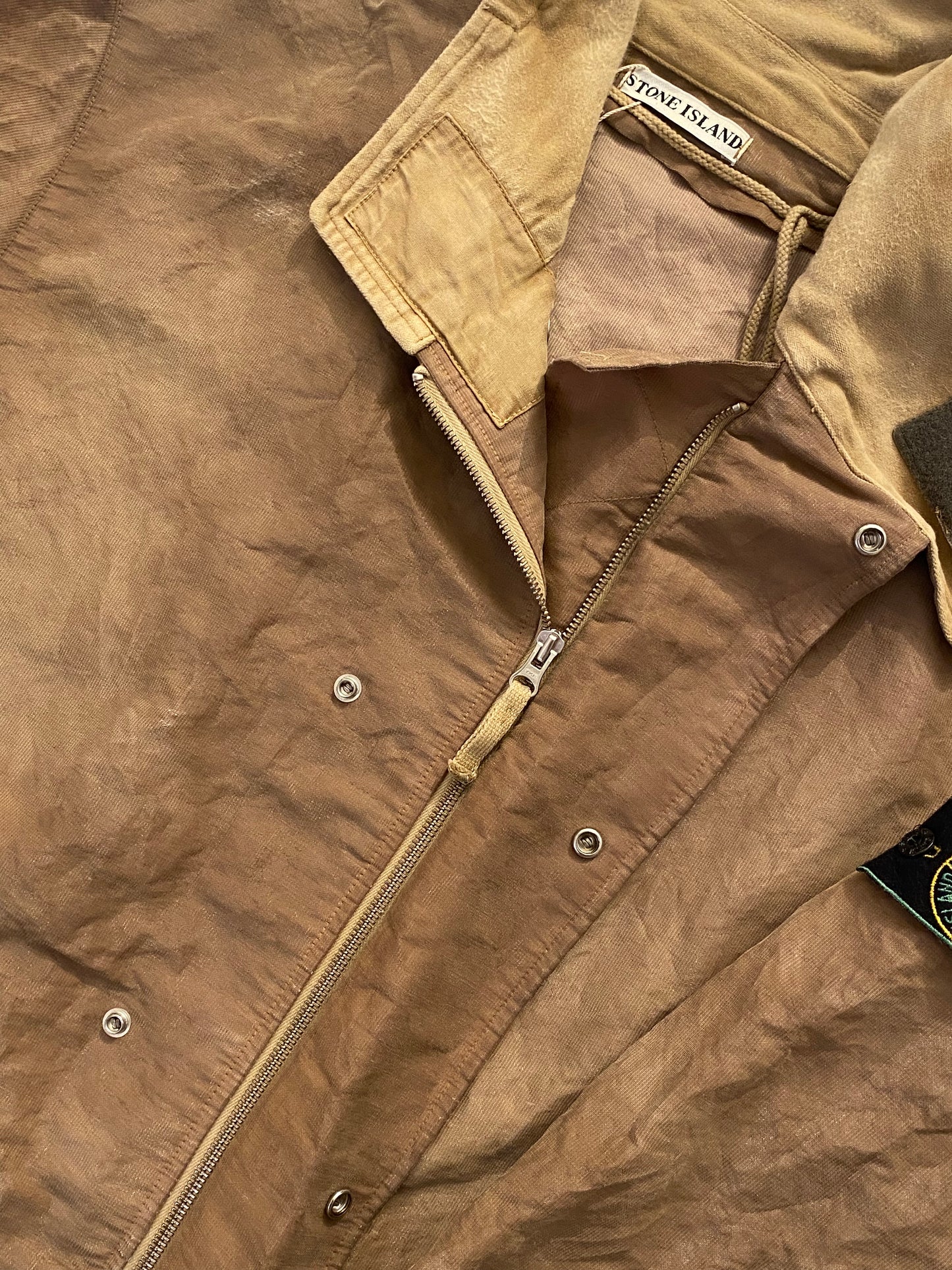 Stone Island 90´s Waxed Cotton Jacket - Brown - Medium