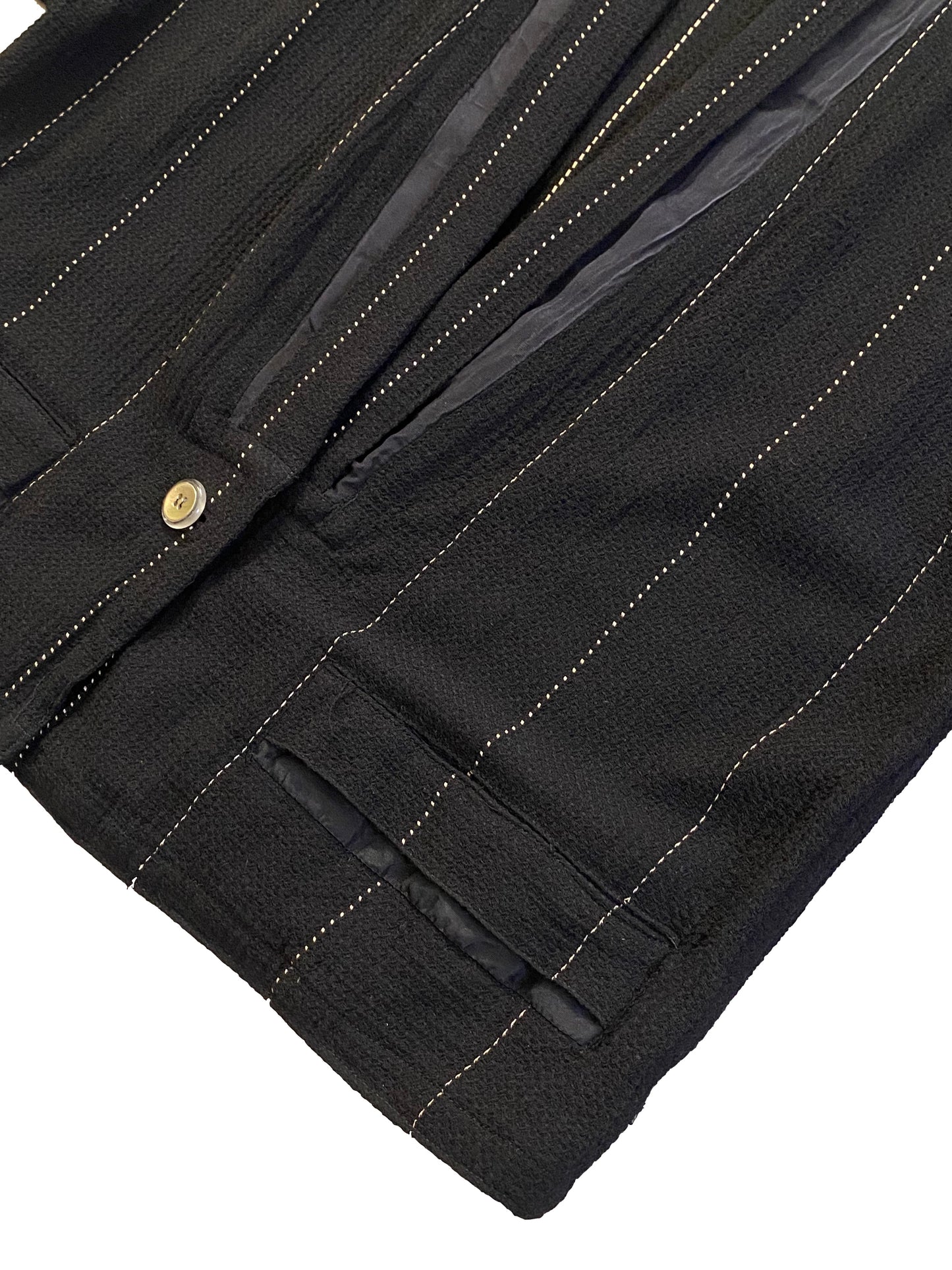 Gianni Versace 80´s Vintage Pinstripe Cotton Blazer - Black - Small