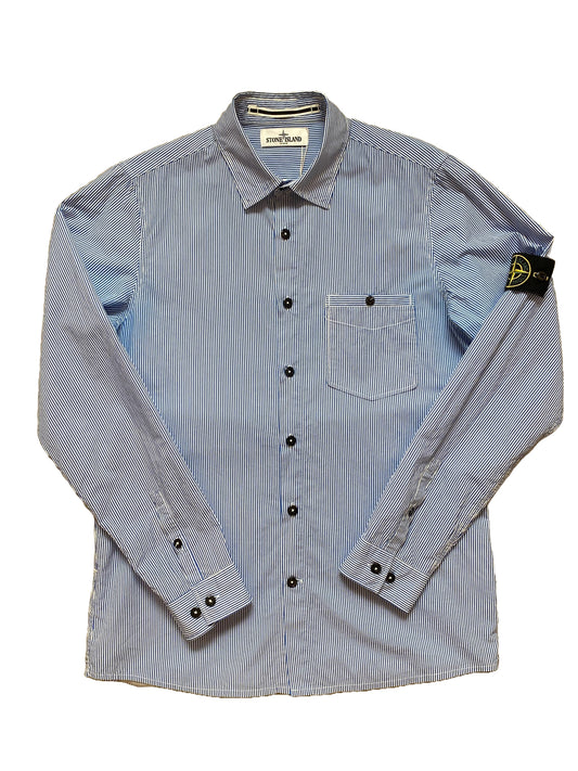 Stone Island S/S 2012 Striped Shirt - Blue - Medium